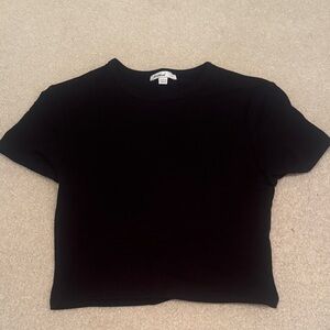 Everyday Black Crewneck Short Sleeve Tee - Women